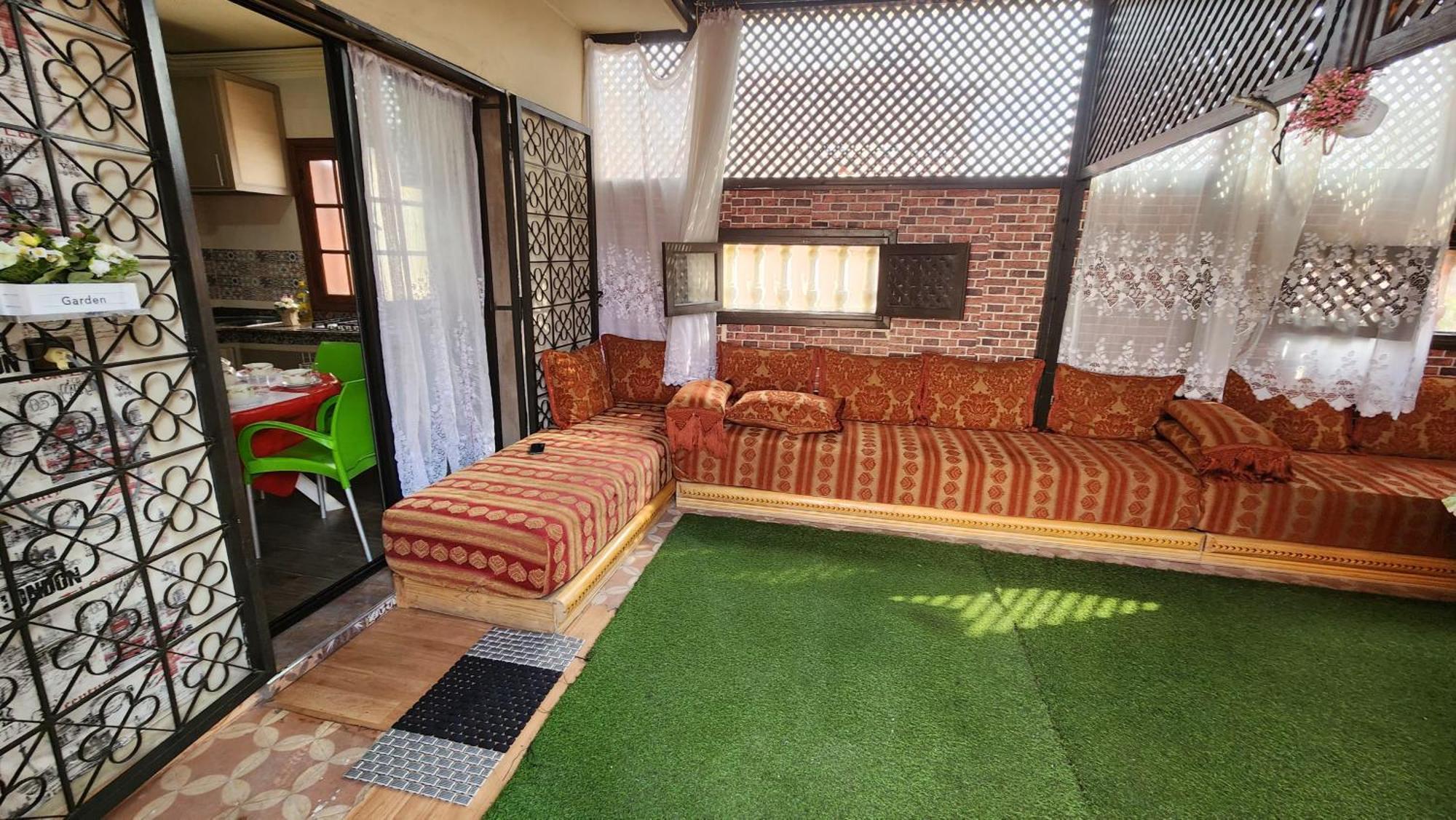 Appartement Riad 5Min A Pied De L'Aeroport Marrakesch Exterior foto